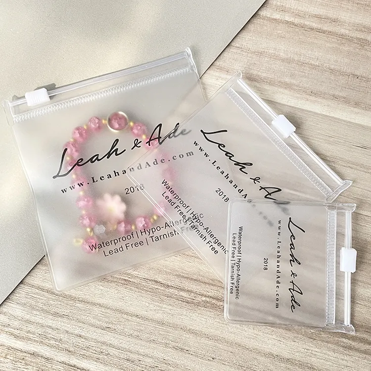 High Quality PVC Ziplock Bag Custom Logo Jewelry Pouch Mini Zip Lock Packaging Bags