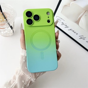 เคสโทรศัพท์มือถือแบบไร้สายแม่เหล็ก TPU ซิลิโคนสีไล่ระดับสุดหรู ขายดีอันดับต้นๆ สำหรับ iPhone 11 12 13 14 15 16 17 Pro Max - Product Image 4