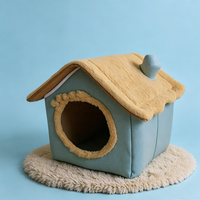 Nichoir pour chat et chien, nid confortable pour chat, niche pour chien amovible et lavable quatre saisons, lit pour chat, nid pour animaux de compagnie