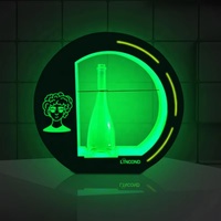Porte-bouteille LED en acrylique OEM, présentoir glorificateur, service VIP, support de lumière LED pour bar de boîte de nuit