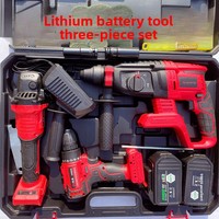 [Ensemble de cinq pièces] Perceuse électrique, meuleuse d'angle, machine à découper, marteau électrique, batterie lithium rechargeable, ensemble d'outils électriques