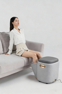 Draagbare verwarmde voet- en beenmassager 2-in-1 design massagekruk voor thuis en kantoor - Product Image 2