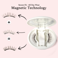 Cils magnétiques naturels doux en gros, réutilisables et flexibles, avec applicateur, sans colle, personnalisables, marque privée