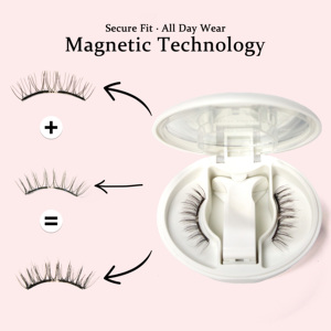 Kit YanJie : <span class=keywords><strong>Cils</strong></span> magnétiques + Outil. Sans adhésif, sans outil. Essai gratuit inclus. - Product Image 1