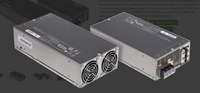 Artesyn-fuente de alimentación conmutada Astec AC/DC LCM1000N, de extremo frontal a granel, salida única médica, 15V /1000W