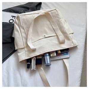 Bolsa de Lona de Algodón Reutilizable para la Escuela o Universidad, con Bolsillo para Botella, para Chicas - Product Image 6