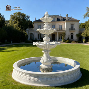 Fontana d'Acqua a 3 Livelli in Marmo Naturale Classica da Giardino TREVI Art House in Vendita - Product Image 5