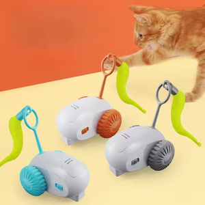 Jouet de course intelligent rechargeable, nouveau produit pour animaux de compagnie pour chats et chiens, télécommande, plume, jouet interactif et de mouvement pour animaux de compagnie - Product Image 1