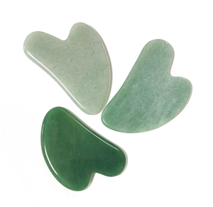 natural <b>jade</b> green aventurine gemstone Skin scraping tool - Product Image 6