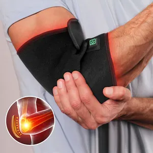 Hete Verkoop Oplaadbare Verwarming Trillingen Gewrichtspijn Verlichting Knie Stimulator Infrarood Rood Licht Therapie Knie Massage Riem