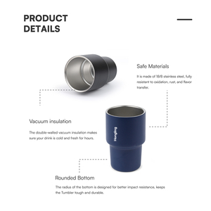Mug en acier inoxydable de qualité alimentaire 18/8 Hong Ling – Cadeau événementiel haut de gamme avec certificats FDA & LFGB – Tasse hygiénique tendance pour boissons - Product Image 4