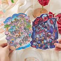 JHM Magic Themed Fun DIY Stickers Scène Créez Votre Propre Mini Chambre Autocollants pour Scrapbooking Décoration