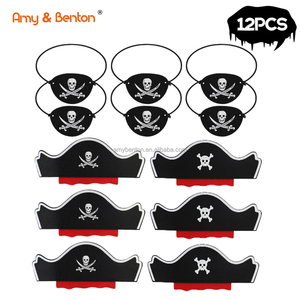 <span class=keywords><strong>Pirate</strong></span> Eye patch feltro nero Captain patch Cross Knife Eyepatch puntelli Cosplay pirata per il tema del pirata del partito - Product Image 5