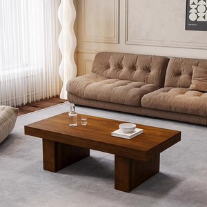 Mesa de Centro de Madera Maciza Negra Estilo Wabi-Sabi, Mueble de Sala de Estar Multifuncional de Diseño Japonés para Balcón y Ventana - Product Image 2