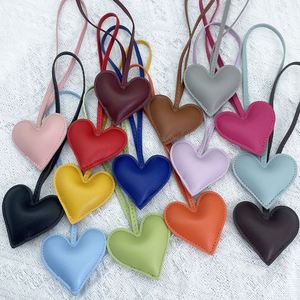 Peach Shape Keychain Diy Pu Leather Heart <b>Charms</b> <b>Bag</b> <b>Charm</b> Cute Pendant Accessories - Product Image 3