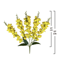 Fleur artificielle de haute qualité, grande begonnie à 5 branches et grandes pétales, personnalisable, vente en gros d'usine, pour la décoration intérieure QYYN-1187