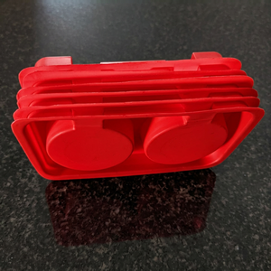 Plateaux d'emballage ronds en PVC écologique blanc avec poignée Flexiloop pour usage industriel et stockage - Product Image 2