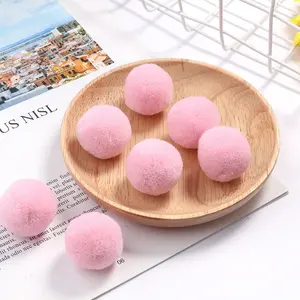 Diy zanaat yumuşak ponpon büyük düz renk pom poms