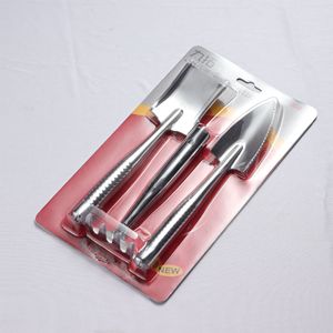 Stainless Steel Mini Gardening Three Piece Set Shovel For Garden Vegetable Flower Planting Rust Resistant Manual Tool - Product Image 1