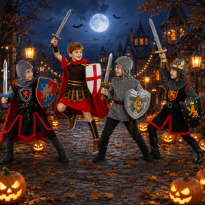 Disponible en Varios Estilos, Disfraz de Guerrero Romano para Niños, Conjunto de Disfraz de <span class=keywords><strong>Gladiador</strong></span> Medieval para Niños, Disfraz de Caballero para Halloween, Cosplay, LARP, TV y Cine - Product Image 2