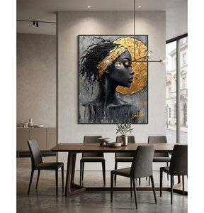 Peinture à l'huile abstraite moderne, toile faite à la main, art mural, portrait pour hall d'hôtel, 60x90cm, vente en gros d'usine - Product Image 6