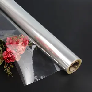 ม้วนกระดาษโปร่งใสกระดาษห่อของขวัญพลาสติกม้วนกระดาษห่อดอกไม้โปร่งแสงออกแบบได้ตามต้องการ
