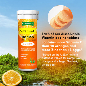 Toptan OEM Premium C vitamini % efervesan tabletler şekersiz C vitamini desteği ile enerji ve antioksidan yaş tabletler için - Product Image 3