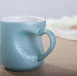 Bulk Shimmer Glitter Heart Handle <b>Ceramic</b> Mug, Custom Pattern Logo Sparkly <b>Cup</b> for Supermarket Retail & Holiday Gift - Product Image 3