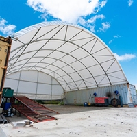 Carpa de Almacenamiento Resistente de PVC de 20x40 pies con Estructura de Acero HDG de Arco Único para Contenedores, Almacenes y Sitios Portuarios, Certificación CE