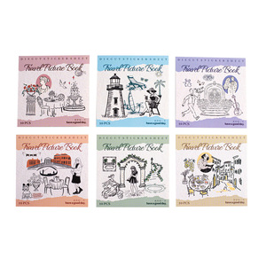 Paquete de 10 hojas, Serie de Libros de Imágenes de Viajes, Libro de Pegatinas Troqueladas, Collage de Personajes <span class=keywords><strong>Vintage</strong></span> - Product Image 5