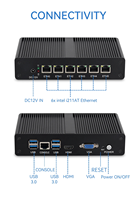 Pare-feu sans ventilateur PC 6 LAN Intel Pentium 4405U DDR4 I211 NIC WOL PXE Boot 3G 4G LTE Linux Pfsense Mini routeur ordinateur