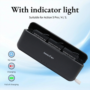 เคสแบตเตอรี่สำรองสำหรับกล้องแอคชั่น รุ่น Original Accessory Action Battery Case 3 ช่องชาร์จ สำหรับกล้อง 4 5 Pro Sports Camera อะไหล่แท้ - Product Image 2