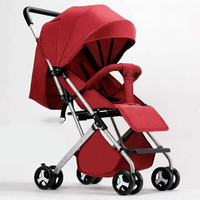 Poussette pour bébé ultra-légère, portable et facilement pliable, peut s'asseoir et se coucher, amortisseur léger, poussette pour nouveau-né