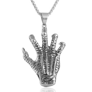 จี้มือสแตนเลสพร้อมดวงตาหลากสีสำหรับผู้ชายสร้อยคอสไตล์พังก์ 3.0*60 ซม. โซ่ 24081 - Product Image 2