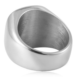yunnique Men's <b>Gold</b> Steel Color Geometric <b>Ring</b> With Black Faceted Stone Bezel Setting Fashion Jewelry Gift - Product Image 3
