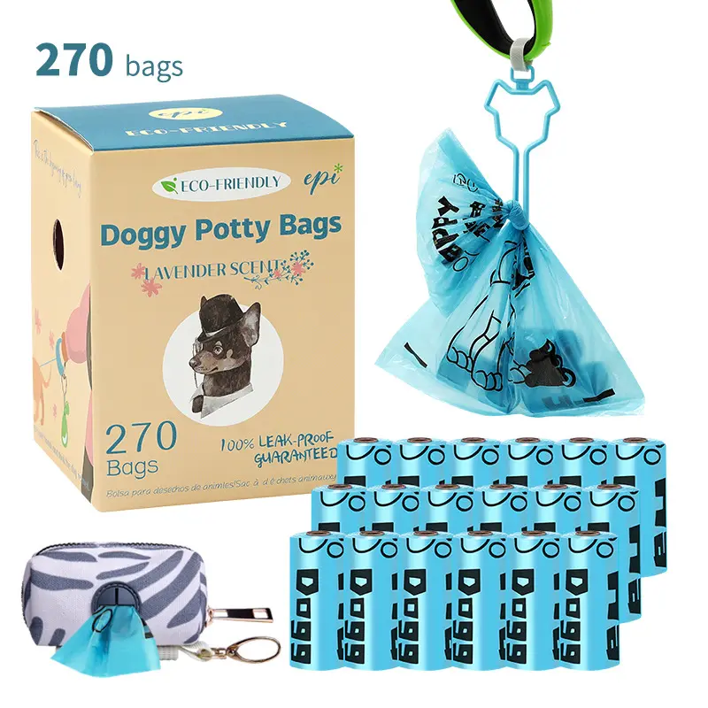 Hot Pet Waste Entsorgung Taschen Umwelt freundliche tragbare kompost ierbare Haustier Katze Hund Poop Taschen Biologisch abbaubare Halter