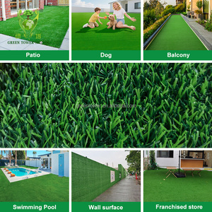 Pelouse personnalisée gazon artificiel rouleau tapis de gazon synthétique pour jardin piscine côté résistant au feu personnaliser hauteur de la pile - Product Image 6