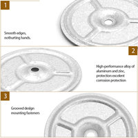 Offres Spéciales de matériaux de construction d'étanchéité Pvc Tpo plaque de rondelle ronde de toit en métal à fond plat pour toiture TPO/PVC