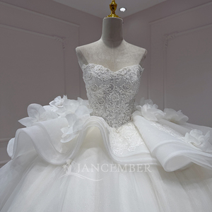 Xx74 Appliques Wedding Dresses For Women <b>Bride</b> Romantic Lace Flower Boho Bridal <b>Gown</b> Vestidos De Novia Boda Jancember - Product Image 2