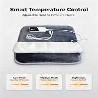 Calentador Eléctrico para Pies Debajo del Escritorio, Calentamiento Rápido, 3 Niveles de Control de Temperatura, Almohadilla Calentadora de Pies de Felpa con Protección Contra Sobrecalentamiento