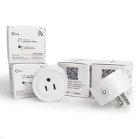 Prise intelligente Wi-Fi avec suivi de la consommation énergétique, commande vocale Alexa Google Home, application Tuya, fonction minuterie - Prise standard américaine