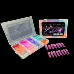 Formas de uñas de estilo francés doble con etiqueta privada personalizada, sistema de uñas de Gel de construcción rápida con almohadilla de silicona, molde de Material plástico - Product Image 2