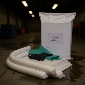 Ttake <b>Kit</b> Oil Spill Response <b>Kit</b> Portable With Gloves And Absorbent Pads For Quick Cleanup - Product Image 3
