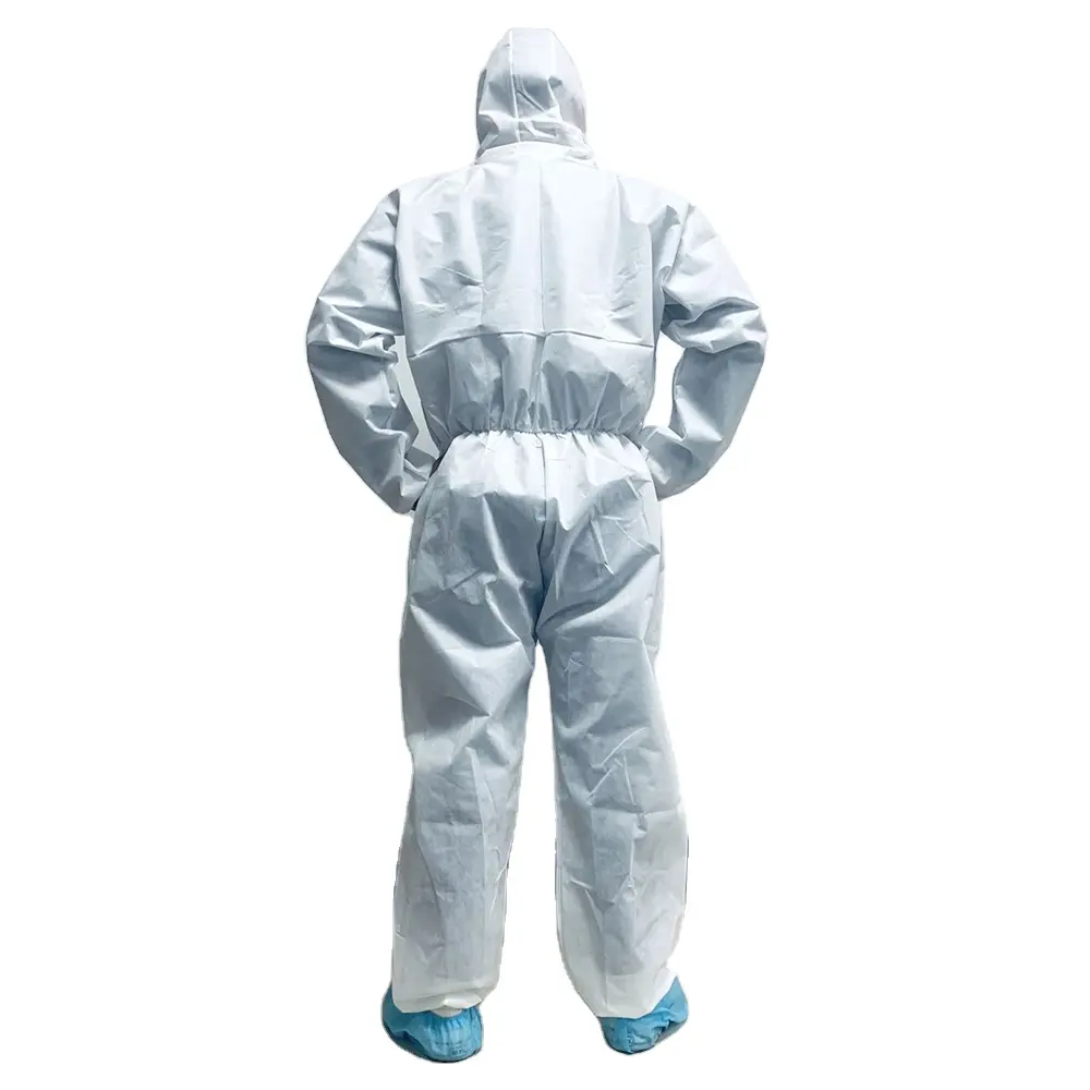 Een Tijd Asbest Verwijdering Wegwerp Sms Overall Jump Suit Veiligheid Overall Voor Schoon Werk