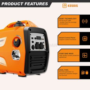 Générateur portable à double carburant 3000 <span class=keywords><strong>watts</strong></span> 3500w 110v/230V, générateur DC 12V/24V, générateur de moteur, en <span class=keywords><strong>stock</strong></span> - Product Image 3