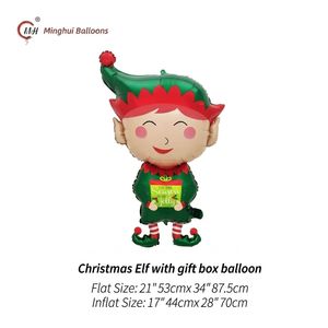Globo de Aluminio con Diseño Navideño de Dibujos Animados, Decoración para Fiestas Navideñas, Globo de Helio - Product Image 4