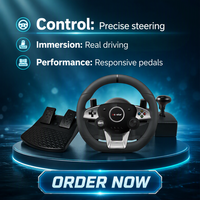 Volant de jeu ergonomique multiplateforme filaire de style rétro C-Star, livraison rapide, produit phare, avec pédales