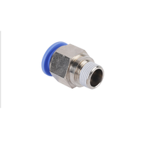 Raccord pneumatique rapide à filetage NPT standard US, raccord droit à pousser pour tube d'air, en laiton nickelé, pour tuyau pneumatique