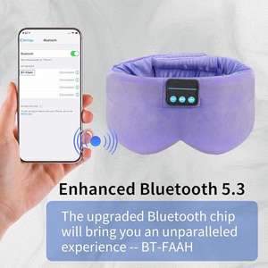 Antifaz Inalámbrico de Seda con Bluetooth para Viajes y Siestas en la Oficina, Diseño Extraíble, Logotipo Personalizado Disponible - Product Image 5