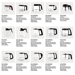 Recipiente de Repuesto Transparente de 12 Tazas y 1800 ml con Tapa para <span class=keywords><strong>Oster</strong></span>/Mr. <span class=keywords><strong>Cafetera</strong></span> de <span class=keywords><strong>Goteo</strong></span>, Jarra de Café de Borosilicato - Product Image 5